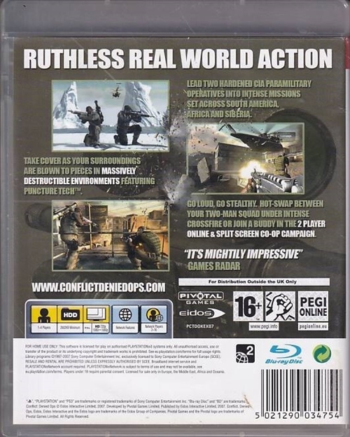 Conflict Denied Ops - PS3 (A Grade) (Genbrug)